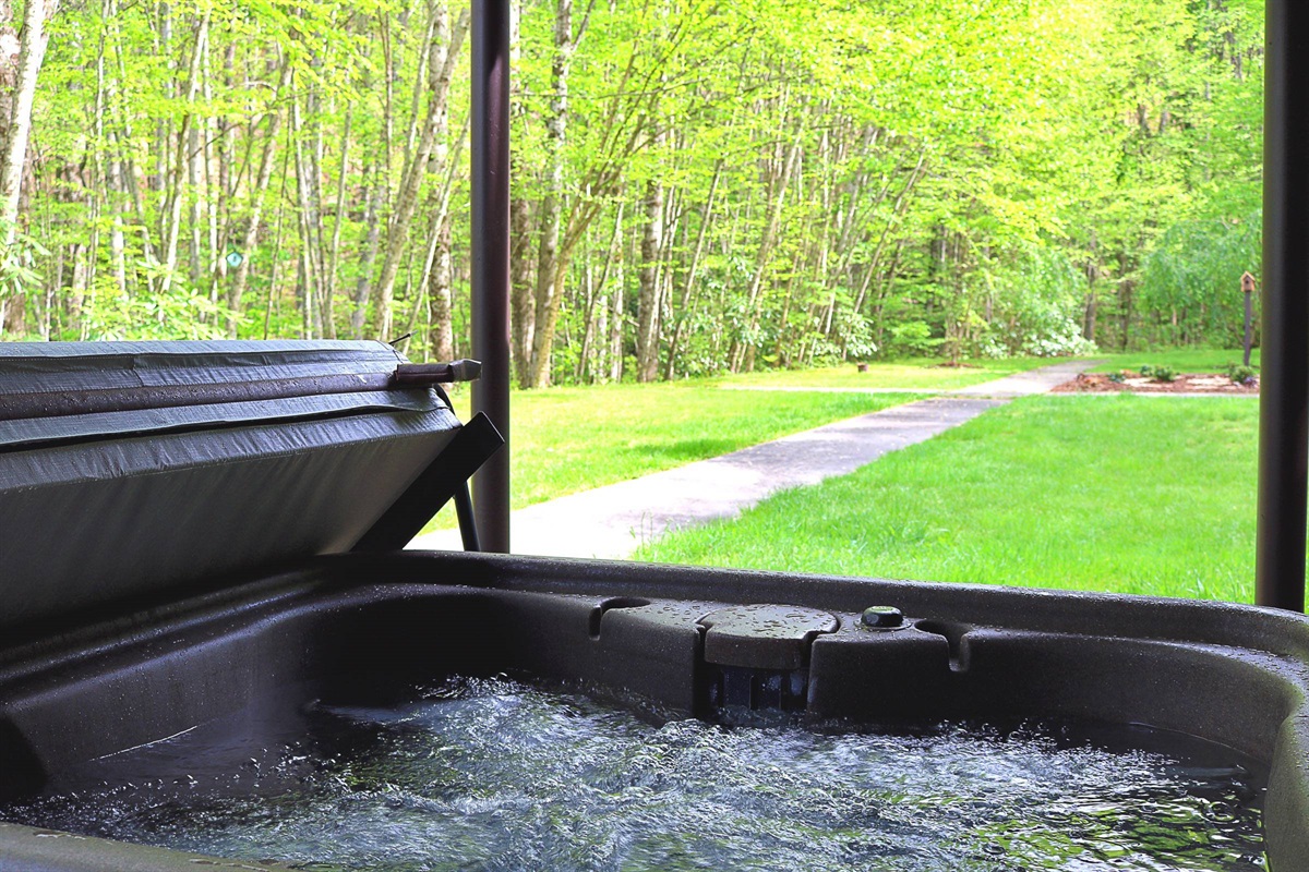 hot tub at the ol gun range cabin