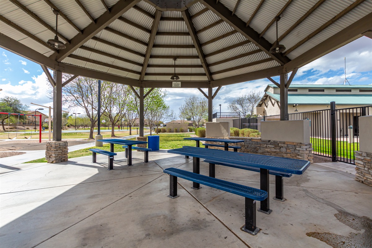Community Seating Area by Playground