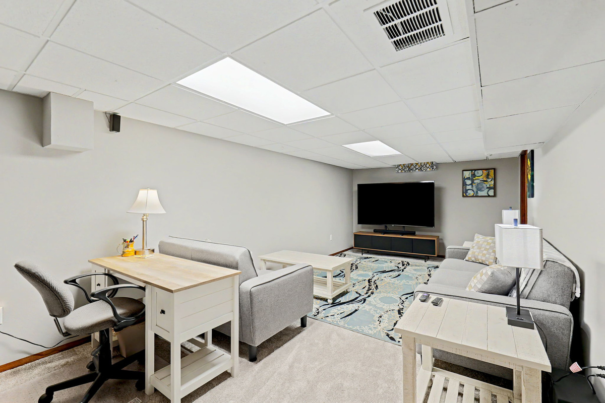 Media Room in Basement
