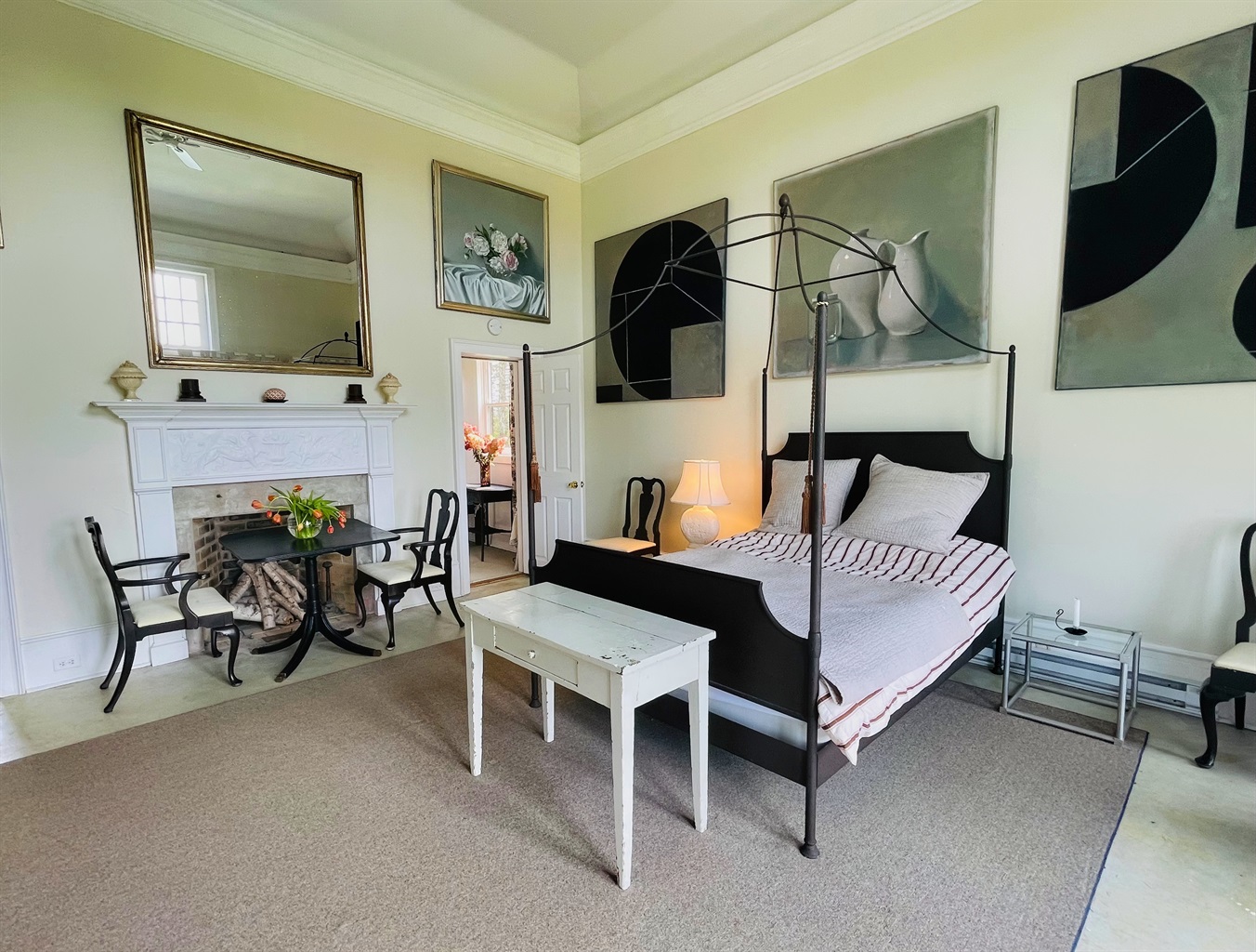 Hawk Field Pool House main living and sleeping area.