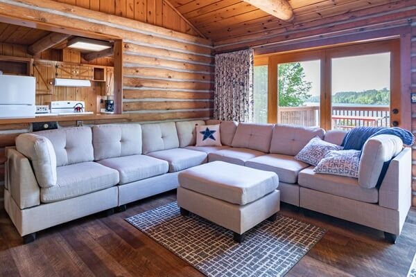 Large sofa in the living room