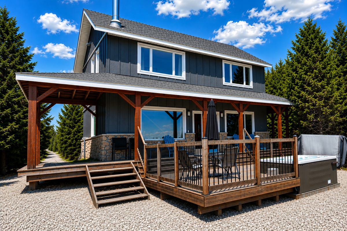 Lakeside of cottage