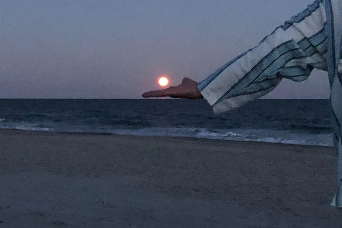 Moonrise on Garden City Beach SC  October 2021 