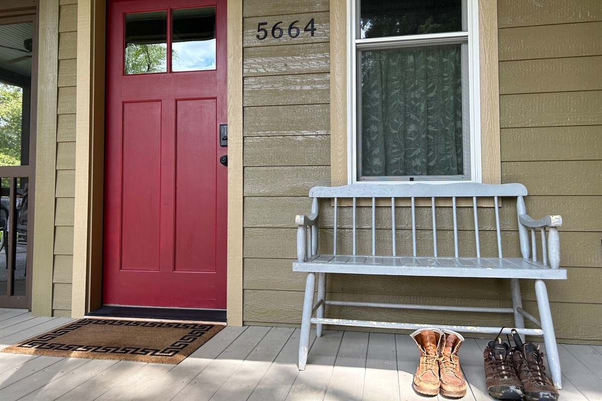 Take your boots off and stay awhile! This is the door guest use as entrance