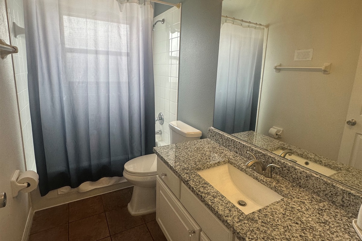 Bathroom 2 with shower tub combo