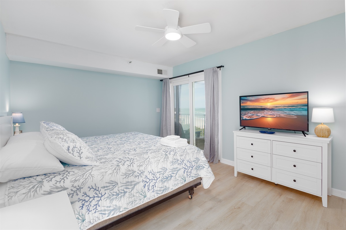 Master bedroom with balcony access!