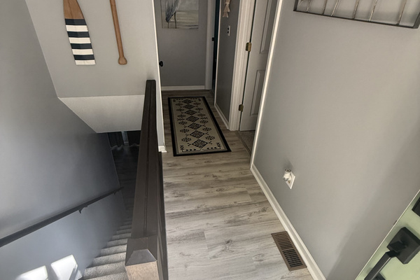 Entryway leading to bedrooms upstairs.
