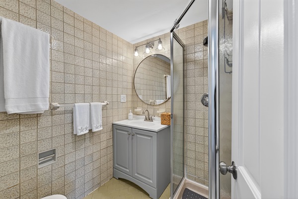 Clean and refreshing bathroom designed for comfort and convenience during your stay.