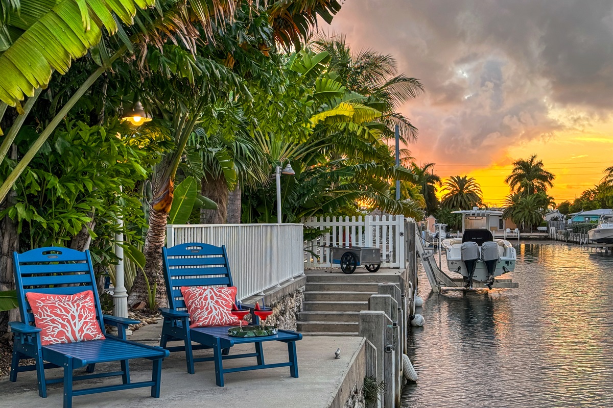 Or watch the sun go down over the canal!