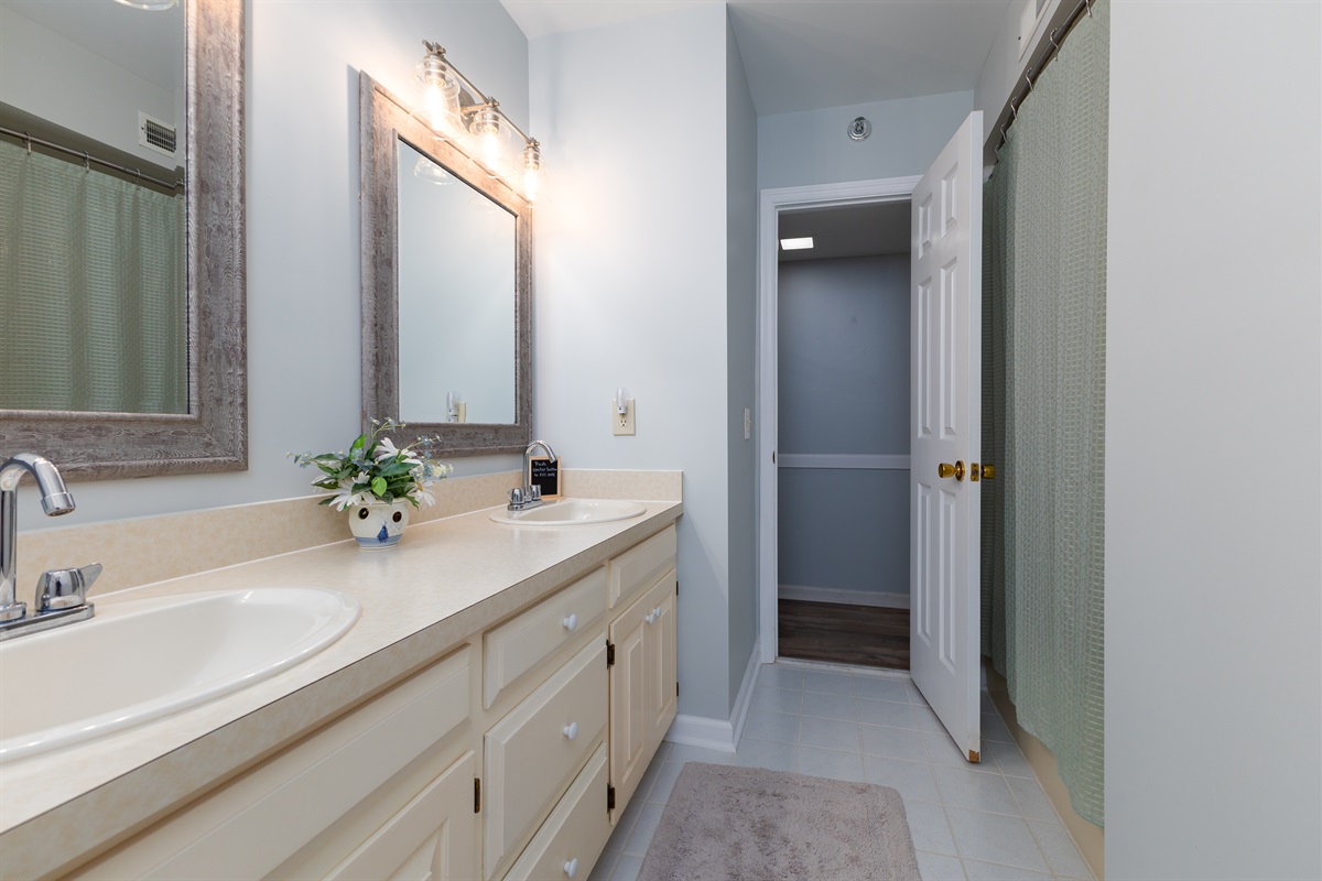 Elegant bathroom with white marble accents