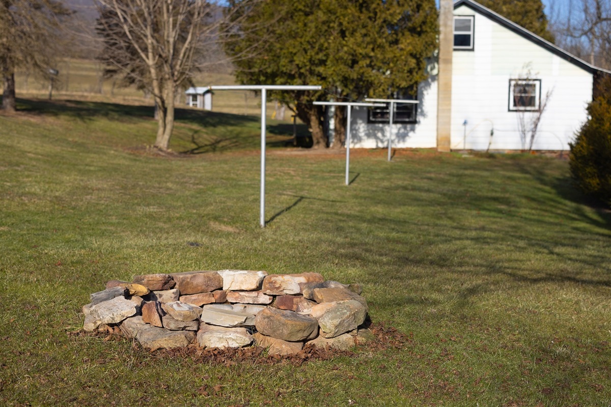 Firepit and we stock firewood!