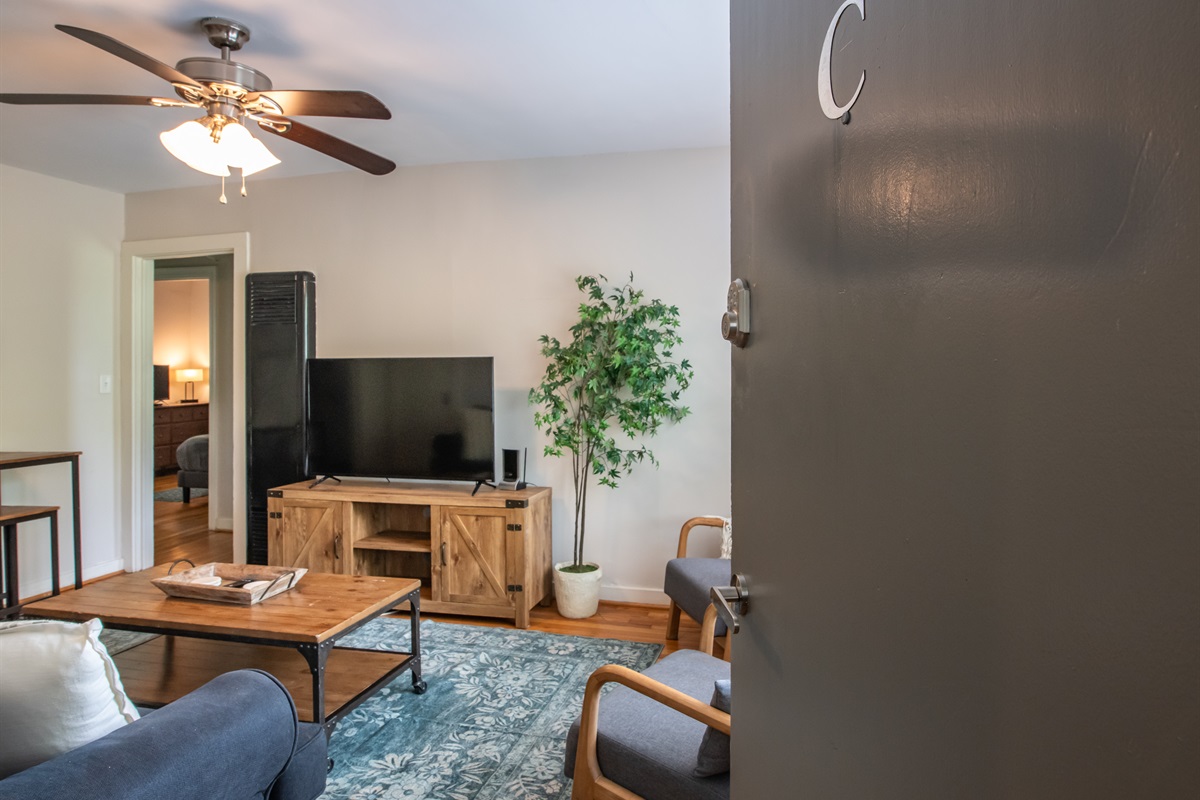 A second look at the inviting living area—great for lounging or catching up on your favorite shows.