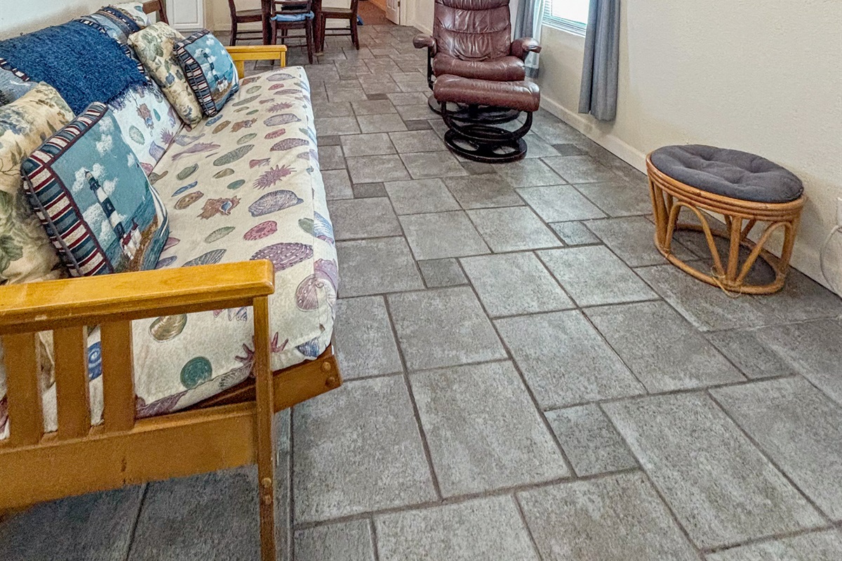 Living room looking into the master