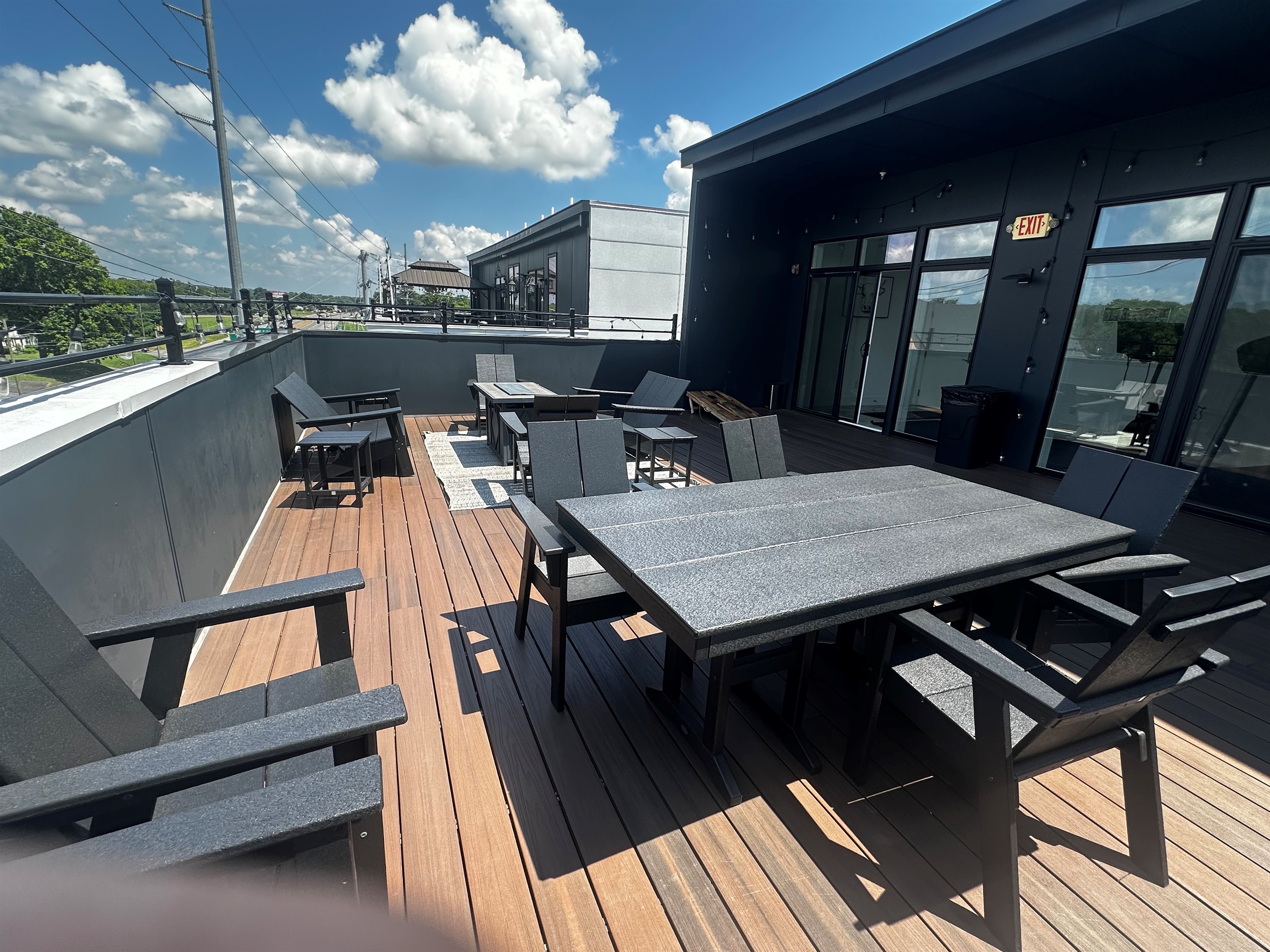 Plenty of space to hang out on the rooftop - day or night
