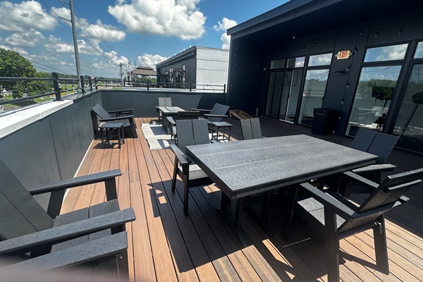 Plenty of space to hang out on the rooftop - day or night
