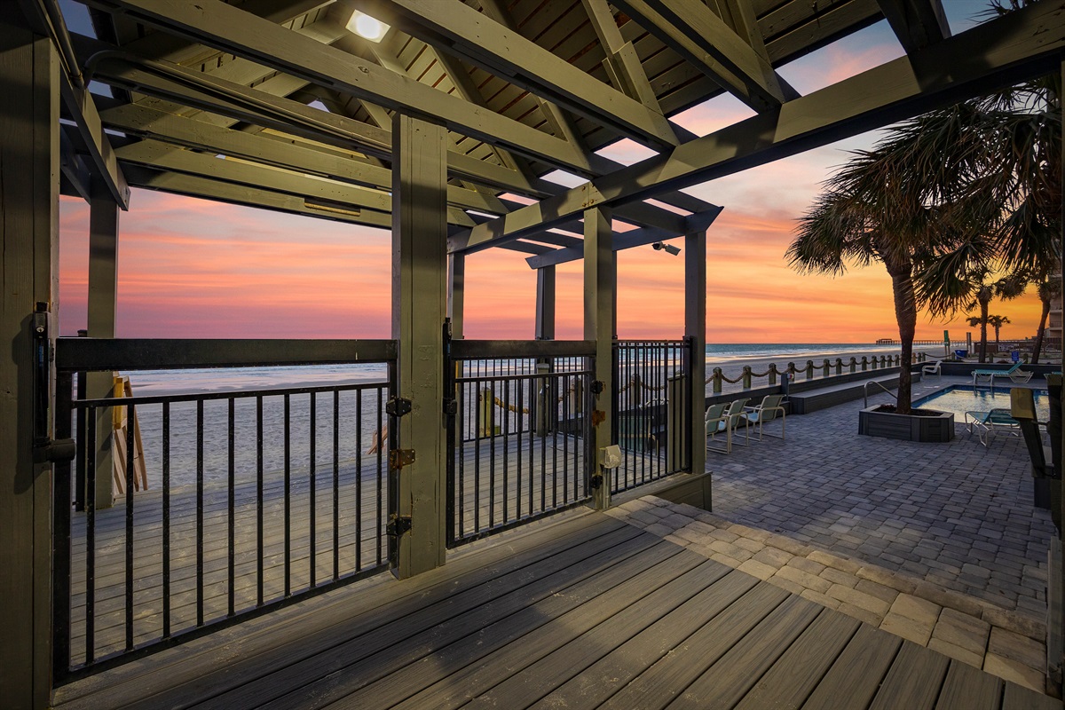 Spot for rinsing off from the beach