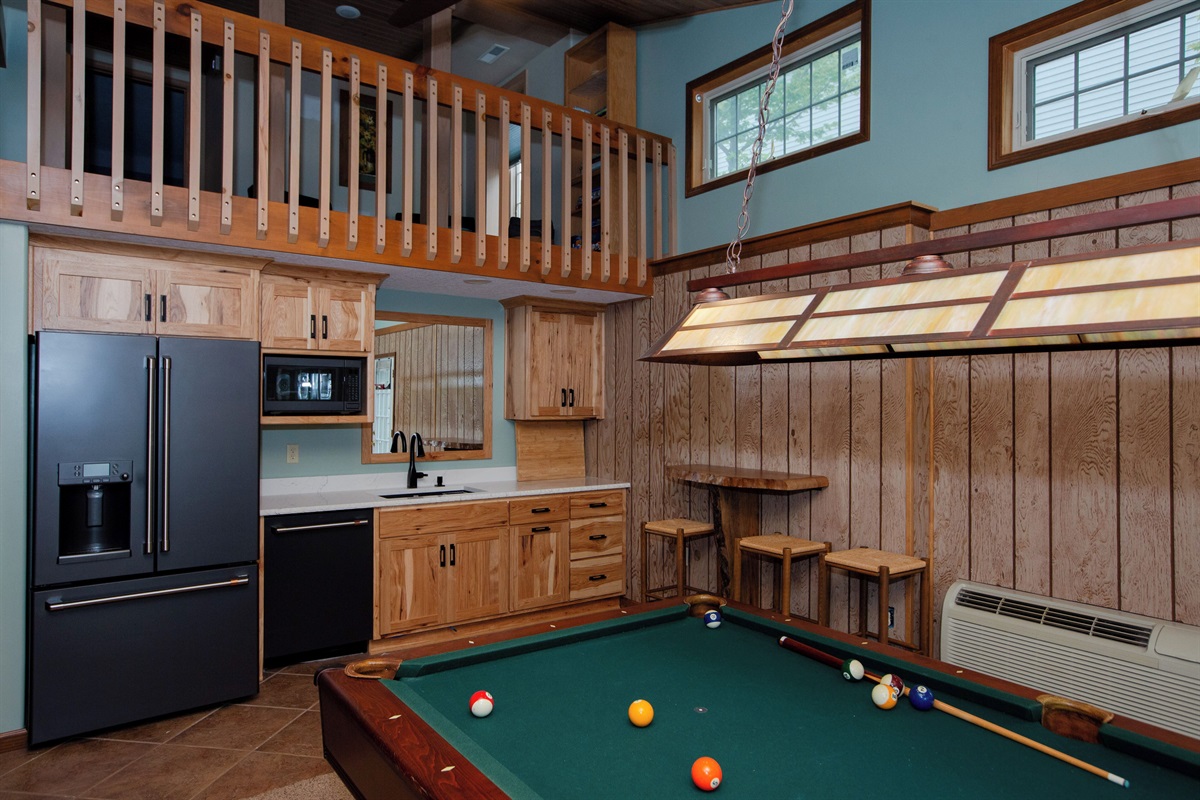 Game Room with Pool Table and Kitchenette (dining table not shown)