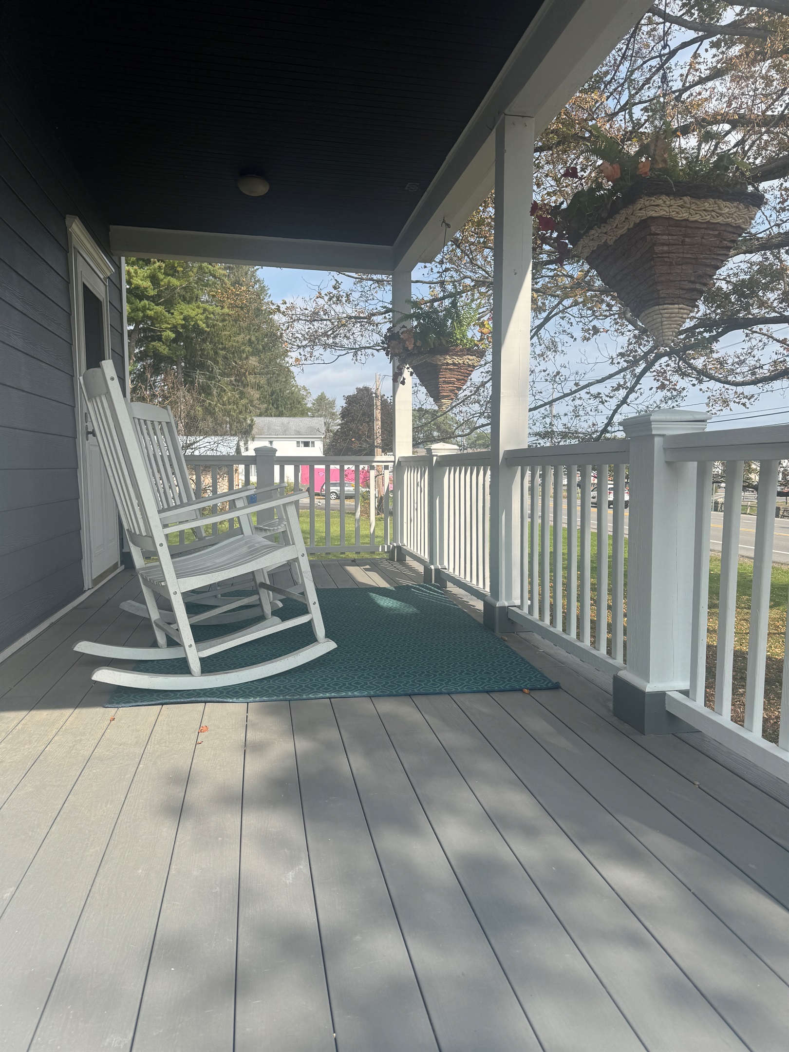 Front porch seating.
