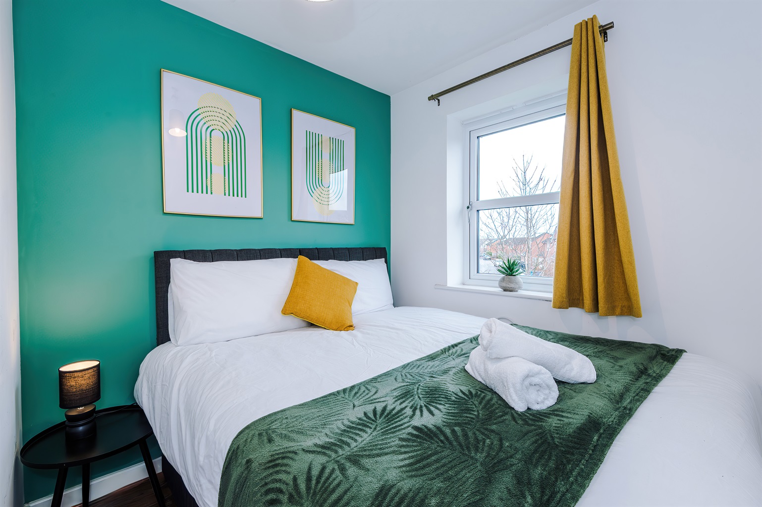 Bedroom 1 benefits from a hotel comfort king bed which can be arranged into 2 singles