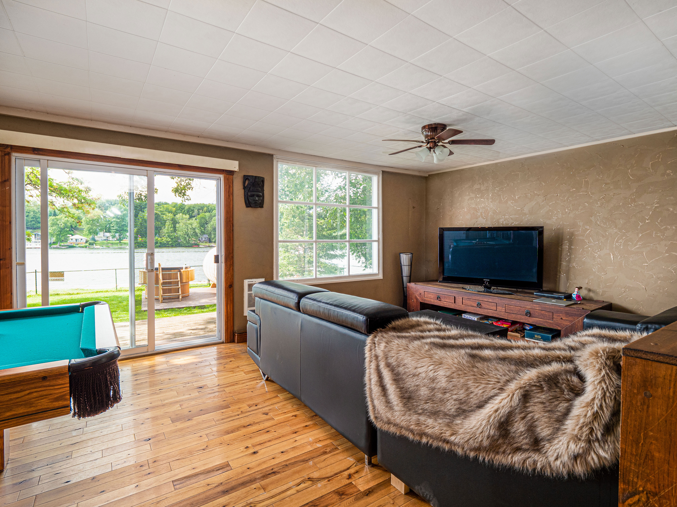 Living room with television and comfortable seating