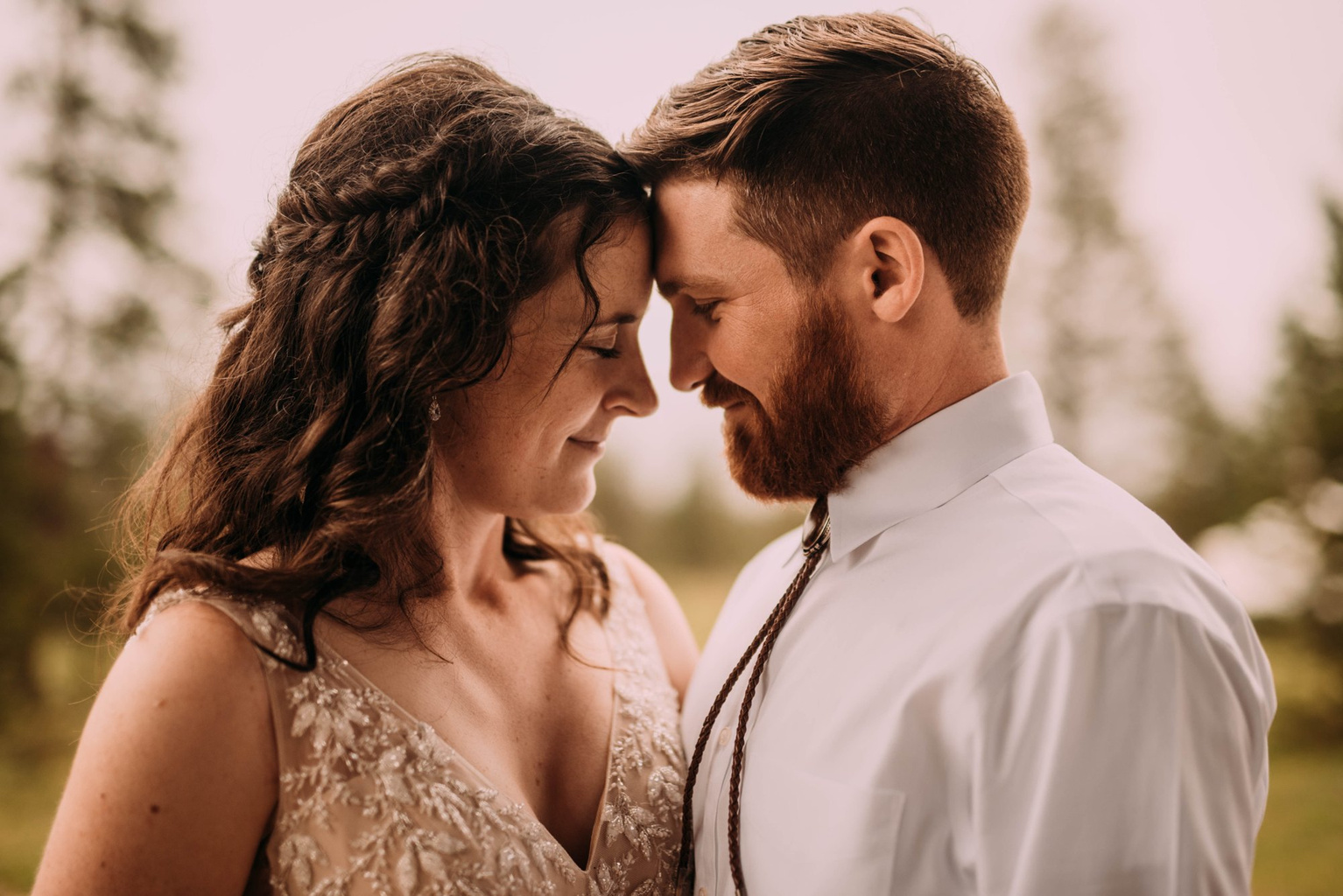 Bride and groom portrait