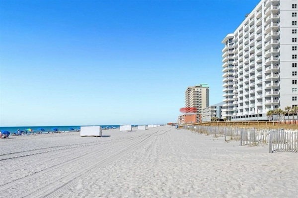 Looking west down the beach at our access entry point.