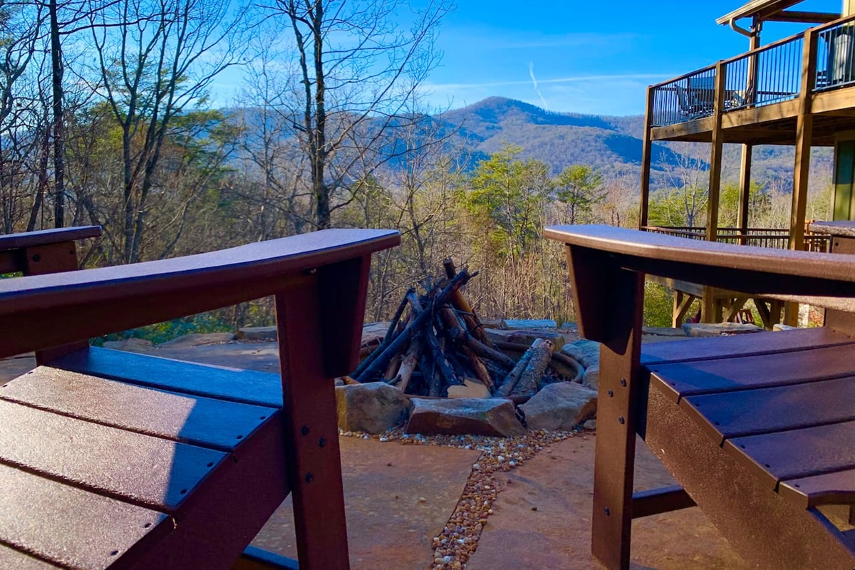 Fire Pit with Amazing Mountain Views