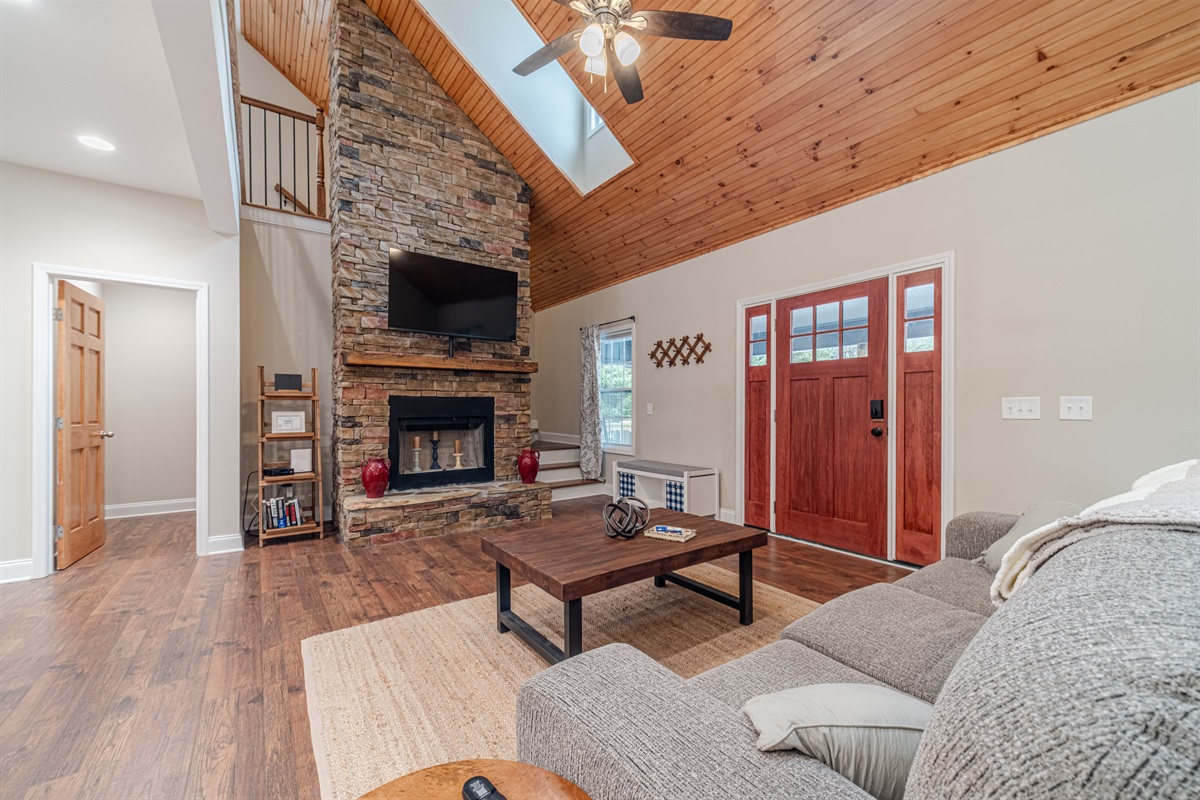 Large Family Room with Smart TV