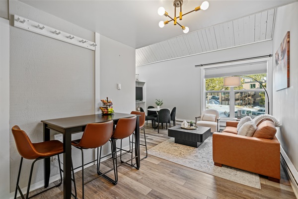 The main sitting area is filled with natural light