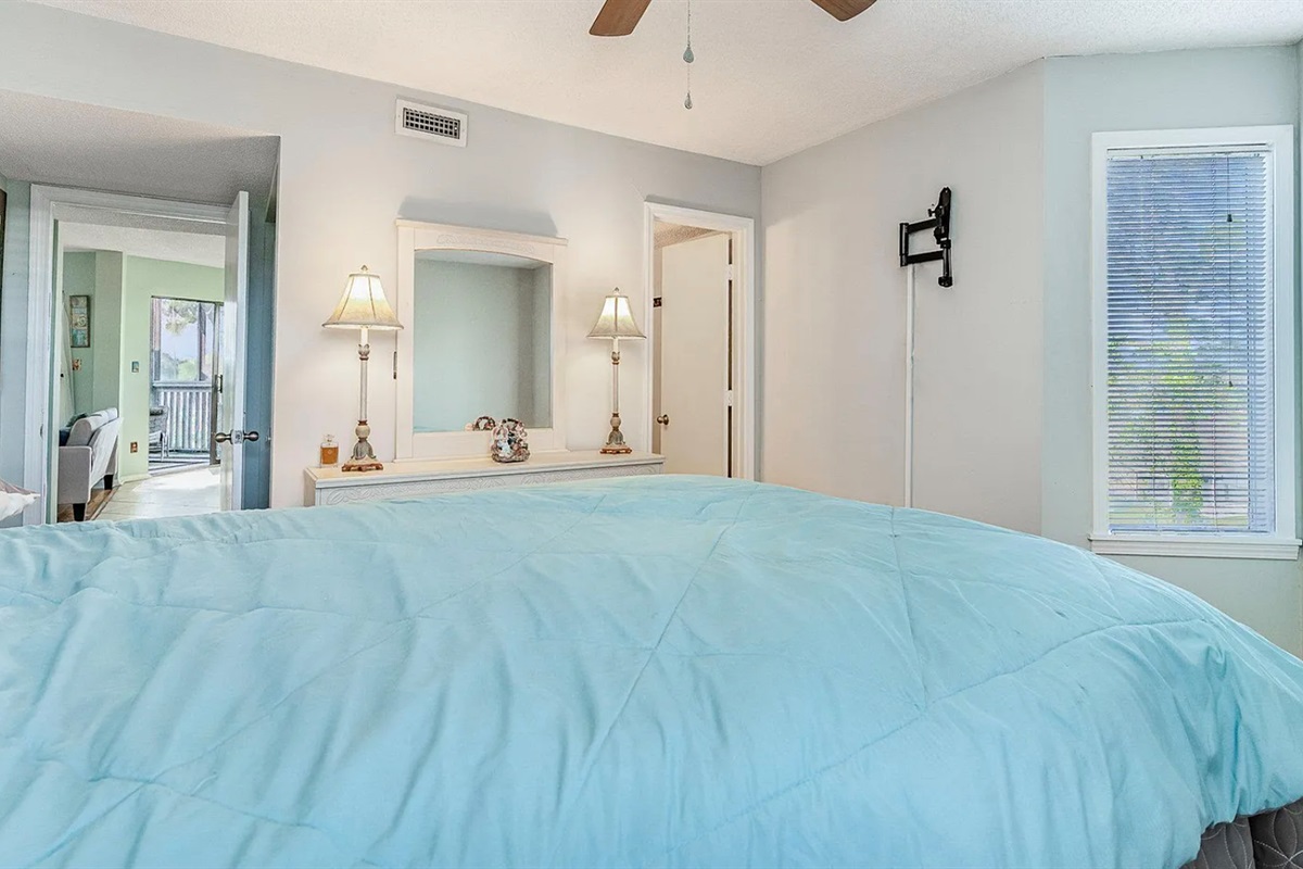 Large Main Bedroom with a Queen