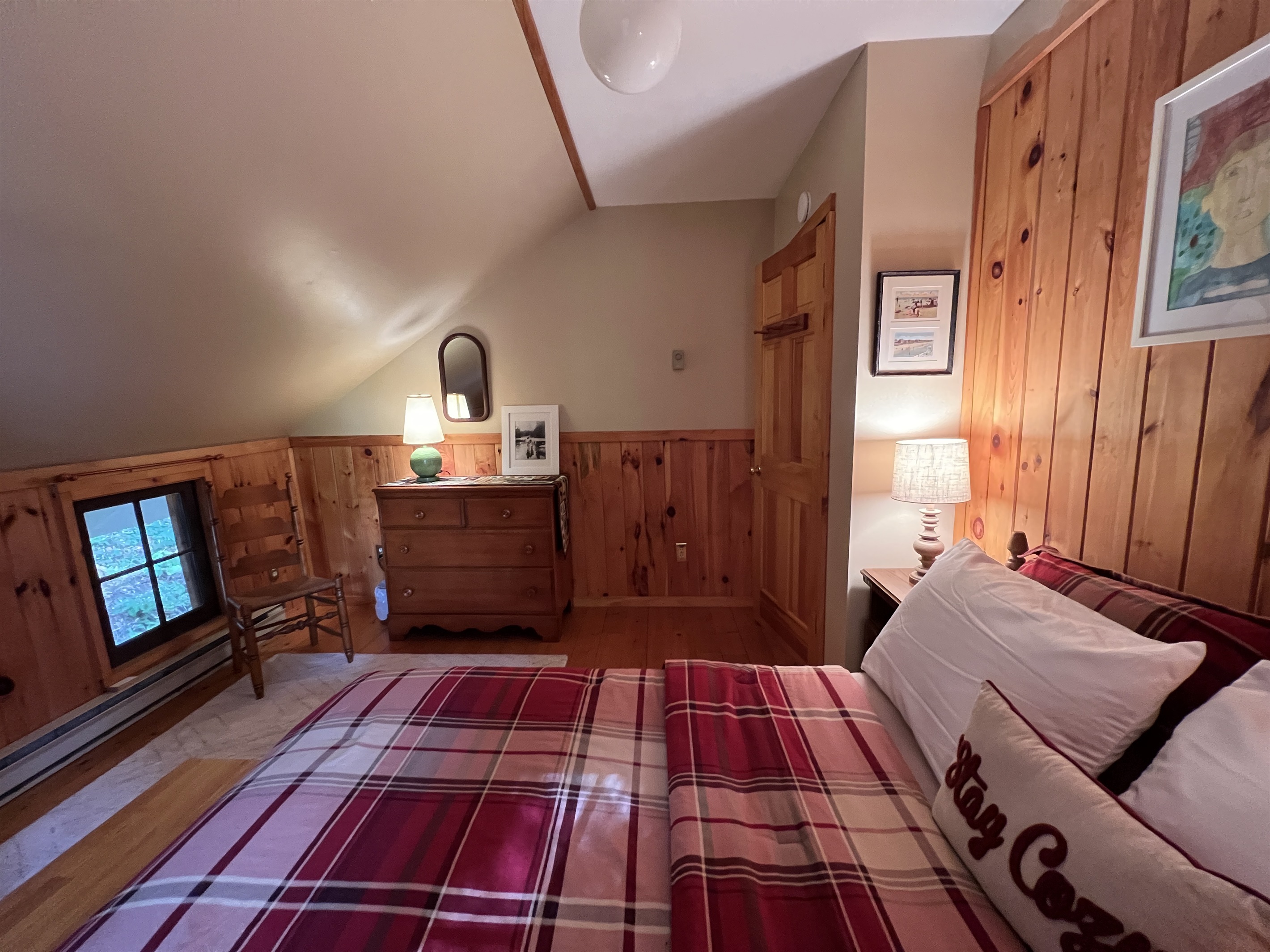 Lille Gossebo 2nd floor bedroom #2 with a double bed.
