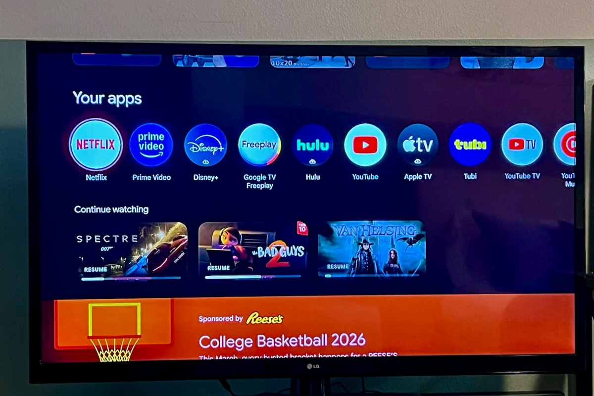Smart TV with streaming apps available for easy movie nights or downtime.