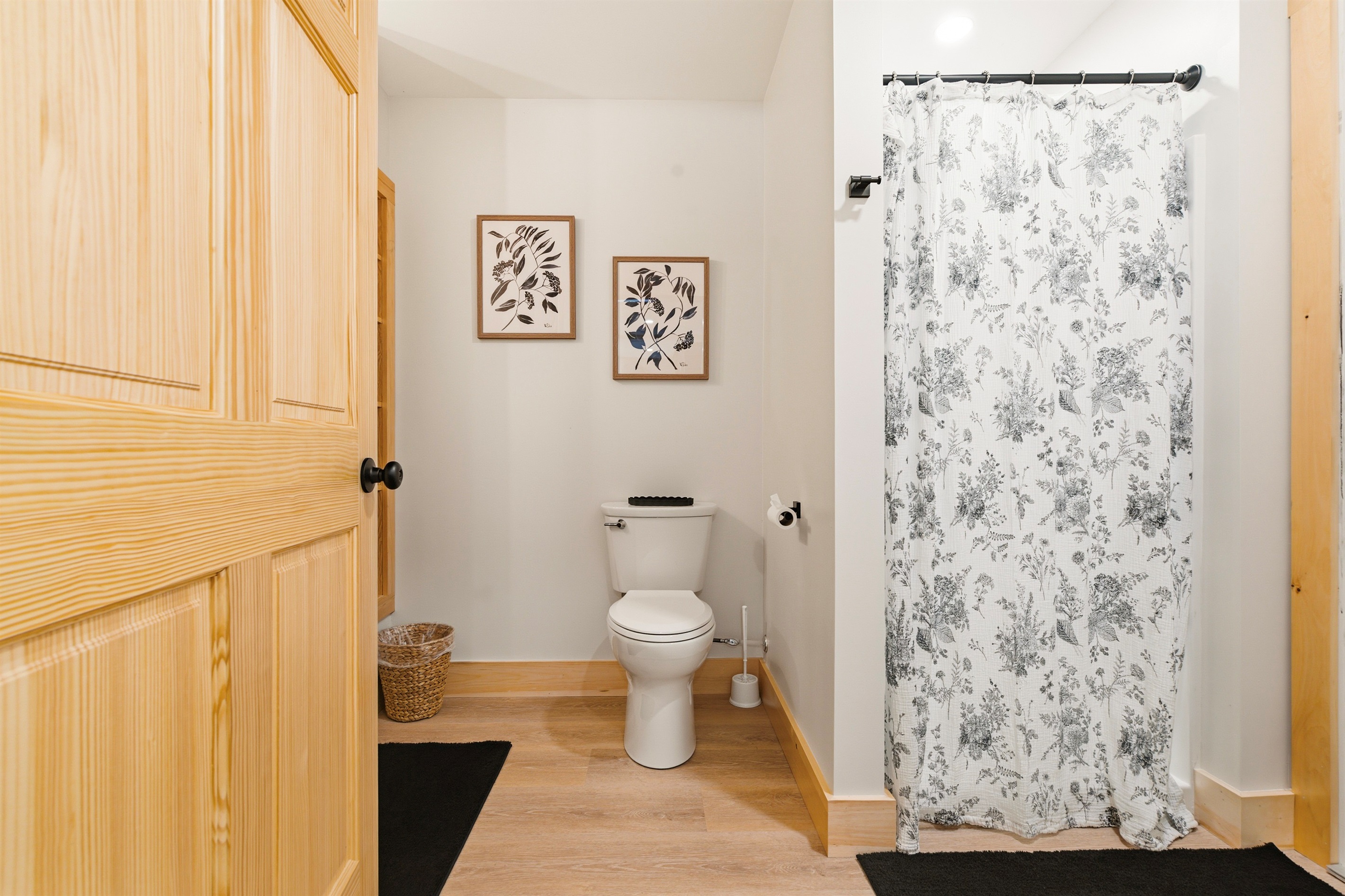 Modern second bathroom with a shower—perfect for getting ready with ease.