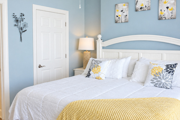 Main ocean view bedroom newly decorated