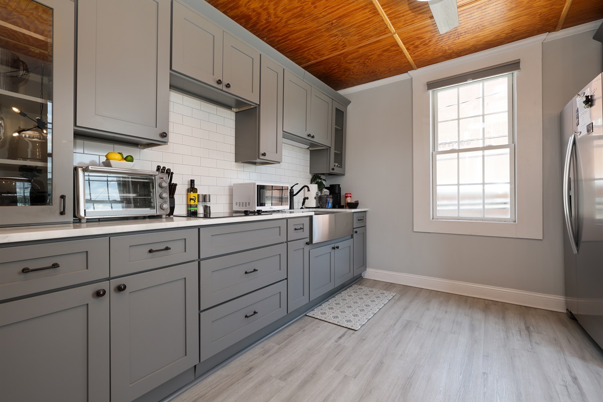 Kitchen-newly updated with stainless steel appliances