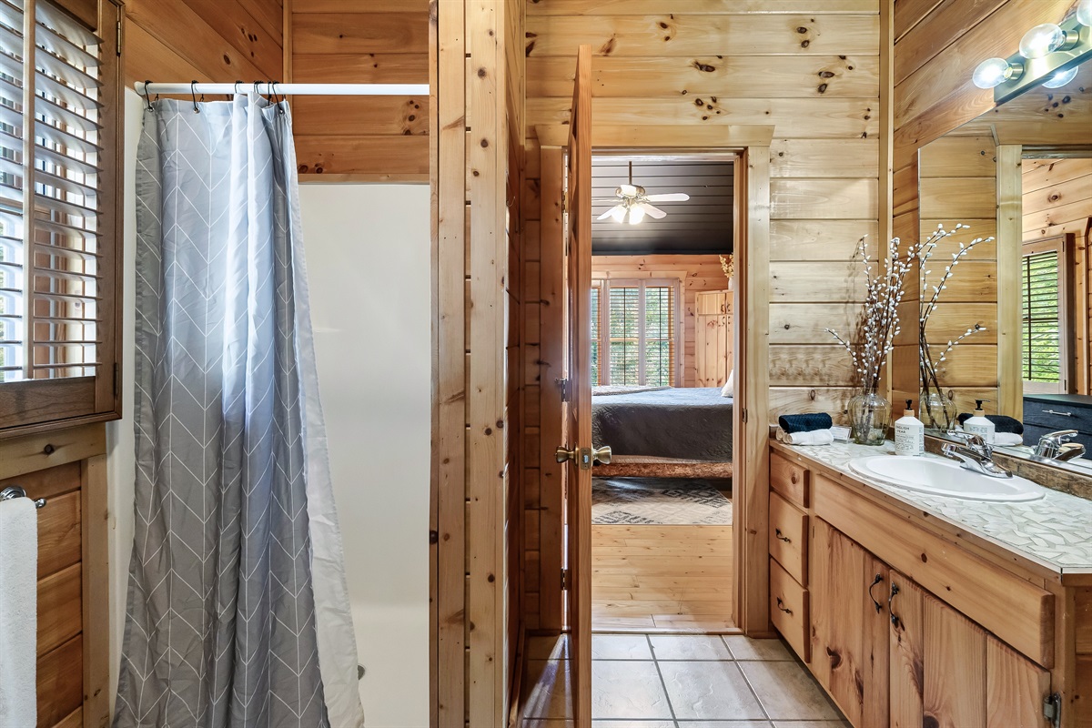 Take a cozy shower and feel free to use our complementary shampoo and body wash.