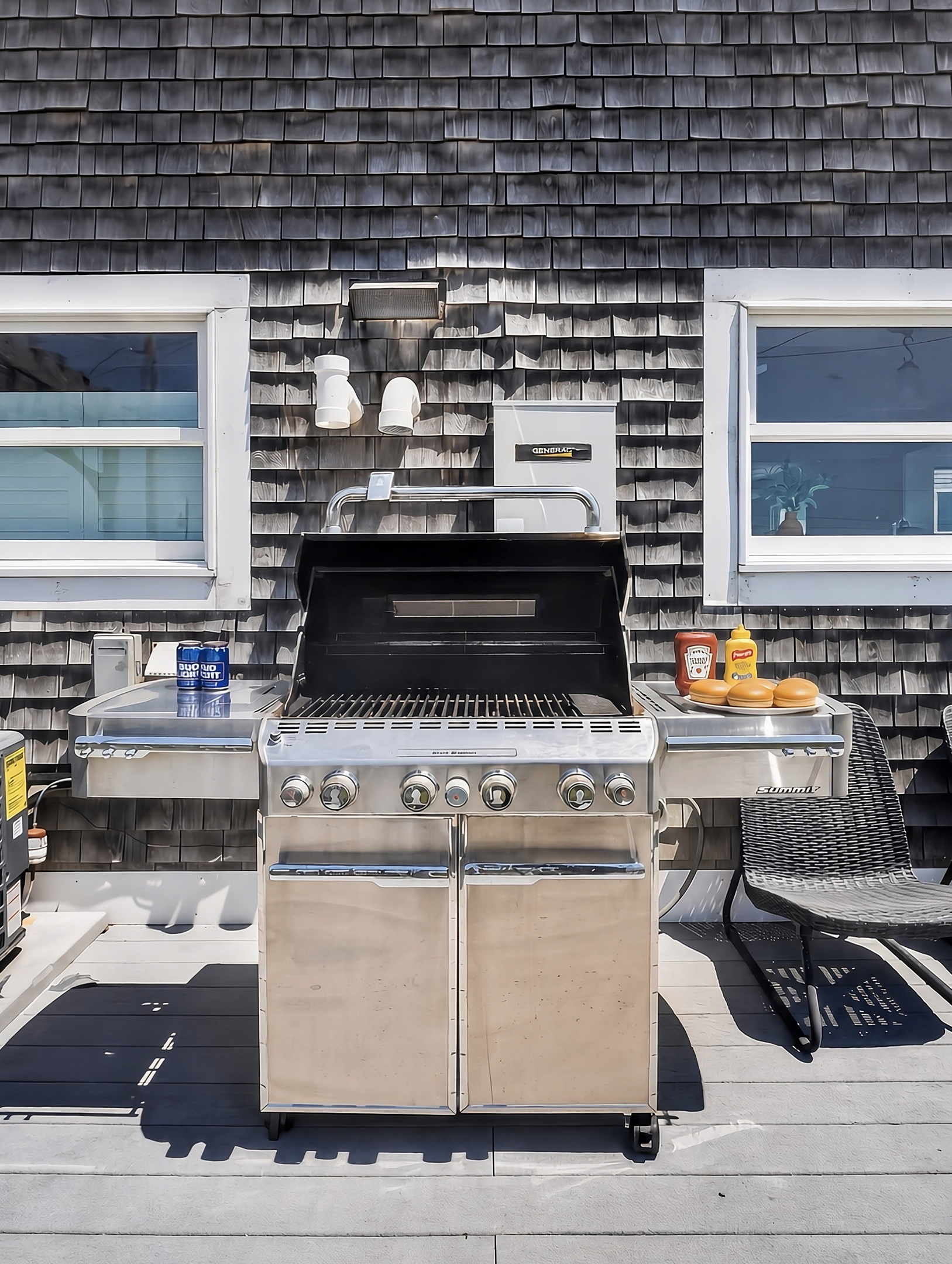 Fire up the outdoor grill and enjoy an easy cookout just steps from the home.