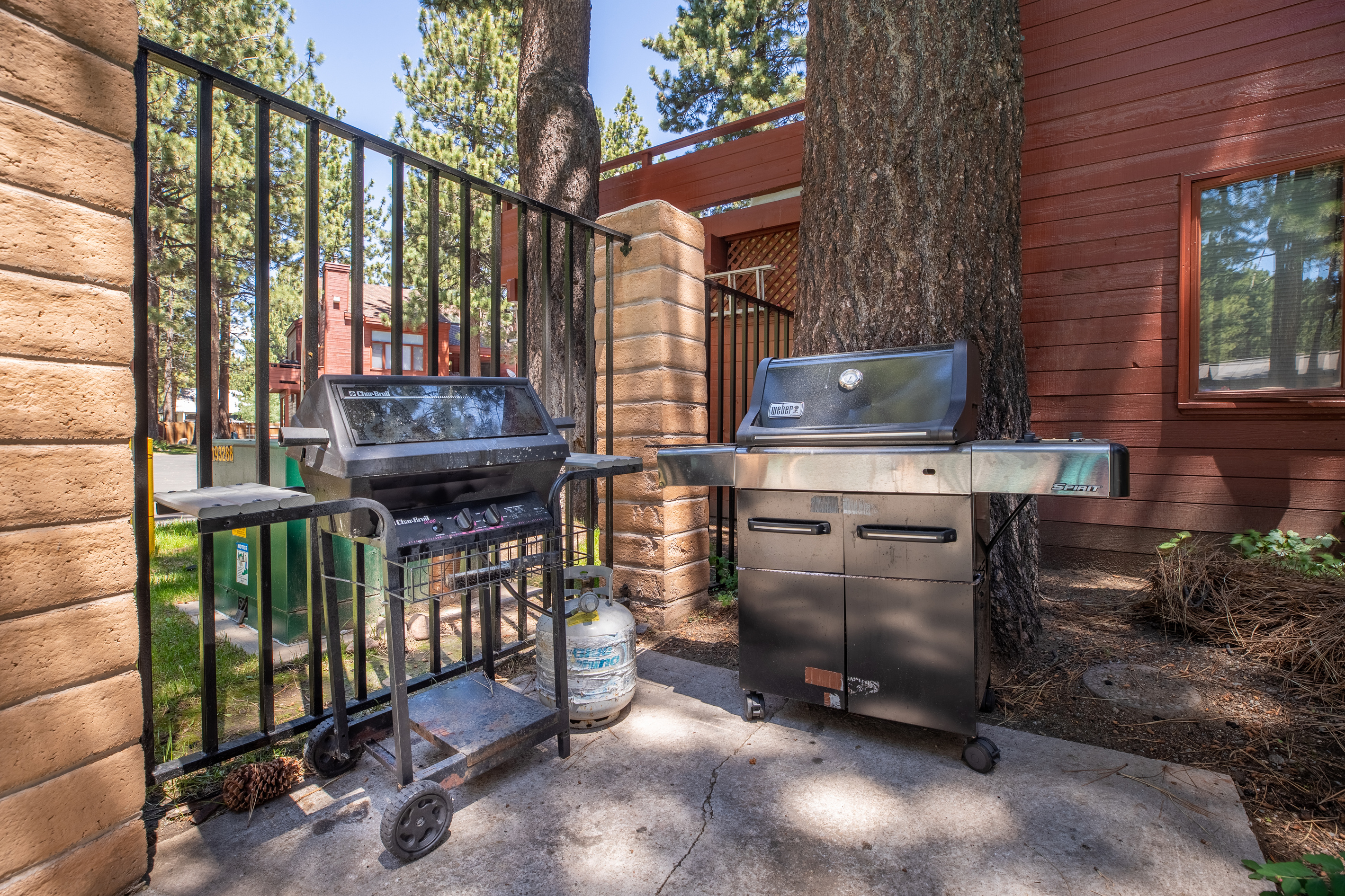 Outdoor grill at the pool area for memorable cookouts.