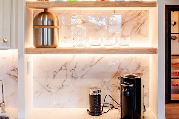 Make your cocktail or brew your coffee at our wet bar