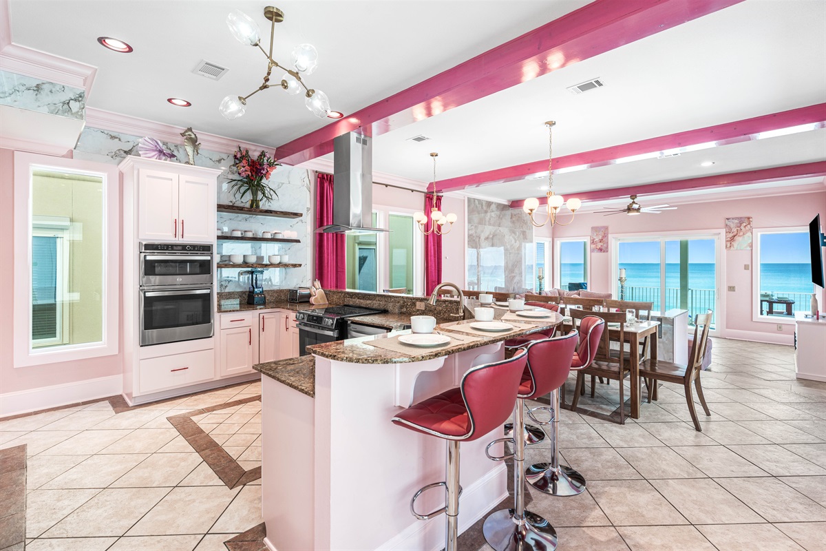 Two Ovens & Two Dishwashers: This chef’s kitchen is built for high-capacity hosting. Prepare big family meals with ease using DOUBLE appliances for maximum efficiency and fast cleanup.
