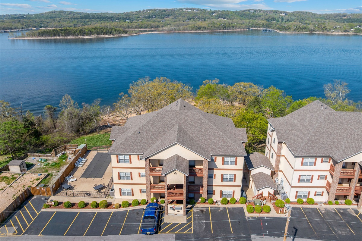 Our condo building is on Indian Point just around the corner from the marina and just 5 minutes away from Silver Dollar City!