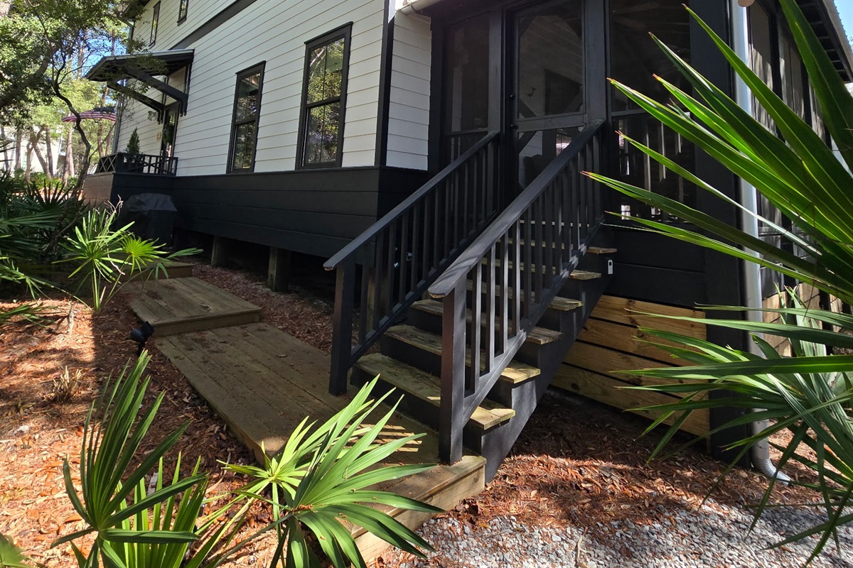 Outdoor porch entrance