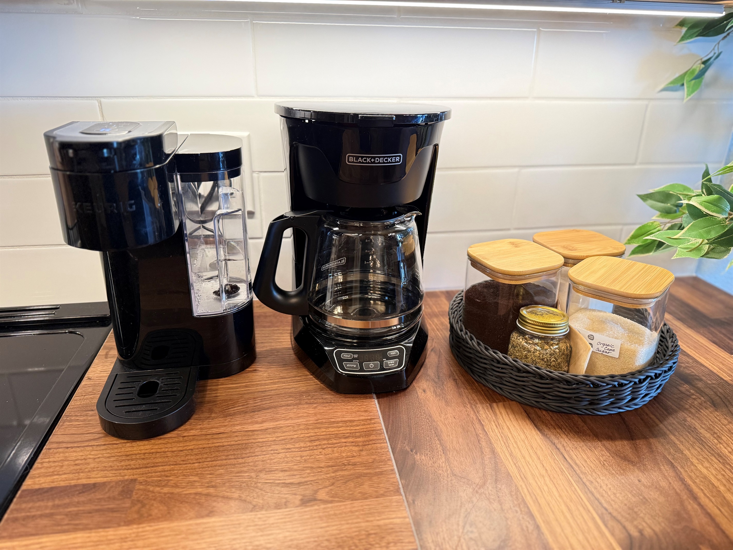 Complimentary Coffee Station: Start your mornings right with a Keurig and drip coffee maker provided. We offer a starter pack of local coffee to get you going!