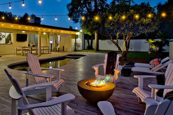 Fire pit for evening conversations