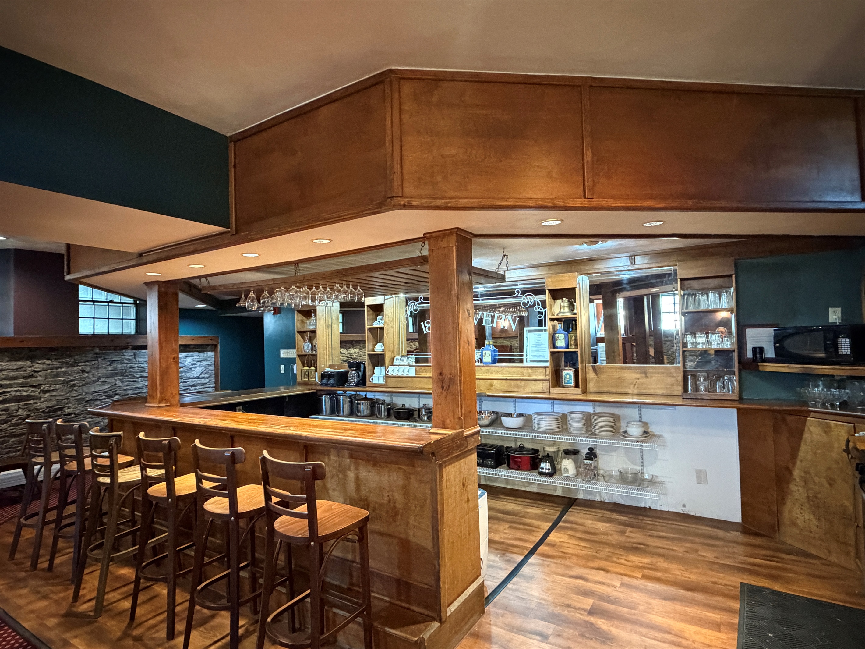 1819 Tavern turned into the main kitchen and dining room area.