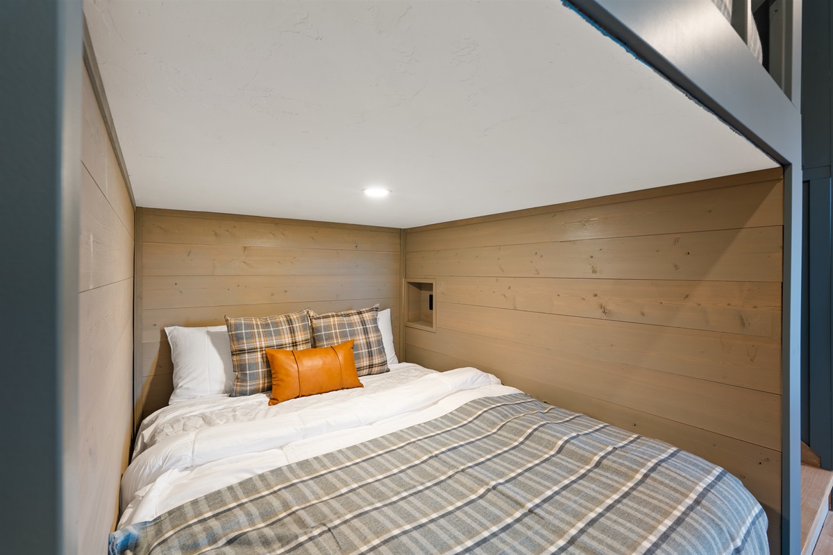 Each bunk space has its own outlets & lighting.