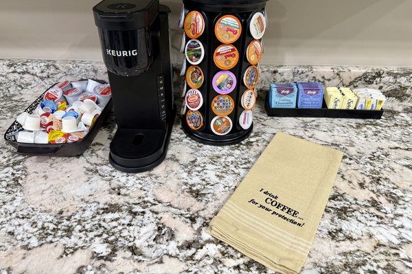 Coffee, tea and hot cocoa bar