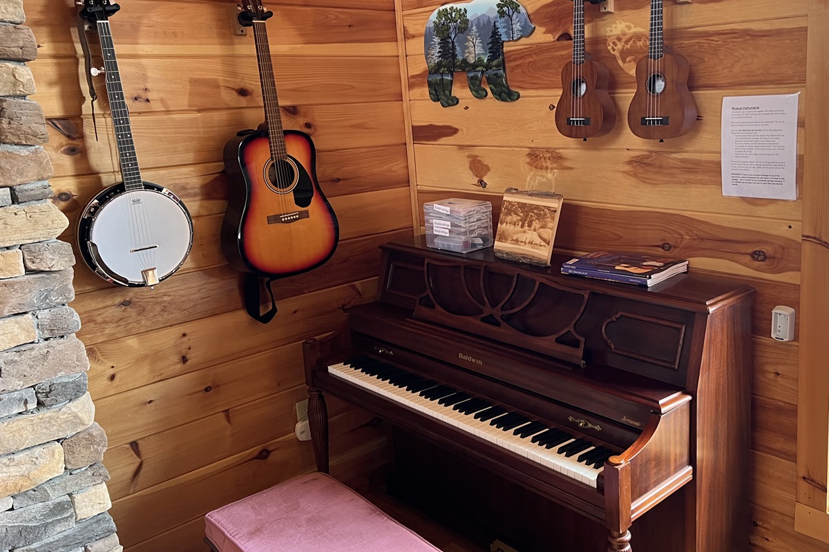 Piano, guitar, banjo, ukuleles for the musically inclined – or take the chance to learn!