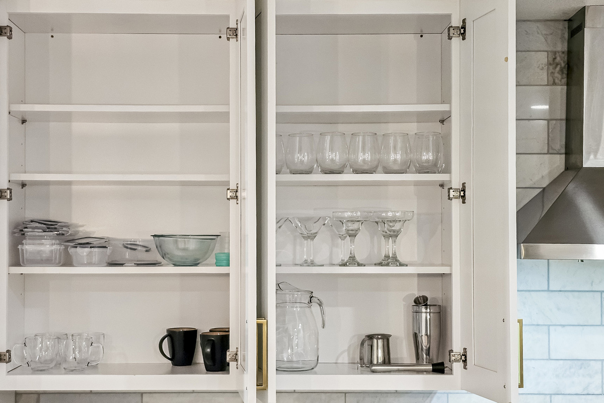 Stocked with glassware and essentials for your culinary adventures!