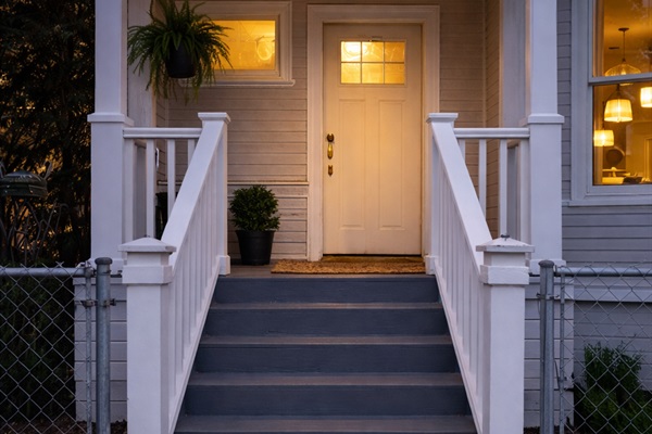 A warm welcome awaits. Step up to our inviting covered porch, perfect for enjoying a quiet morning coffee while taking in the neighborhood views.